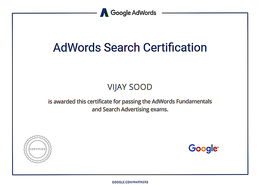 Google Adwords Vijay Sood SwiftPropel